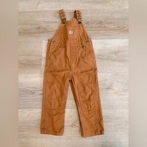 Carhartt kids brown canvas bib overall 3T